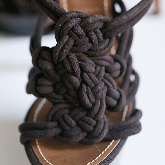 Barbara Bui Suede Brown Knotted Knot Detail heels - Picture 11 of 14